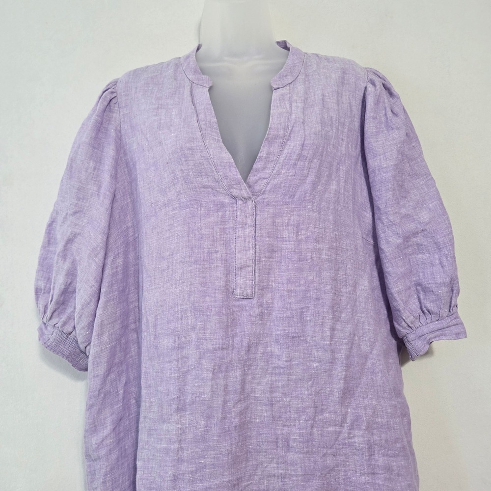 Lilly Pulitzer Mialeigh Elbow Sleeve Linen Shift Dress 16 Lilac Coastal Resort - Picture 11 of 16
